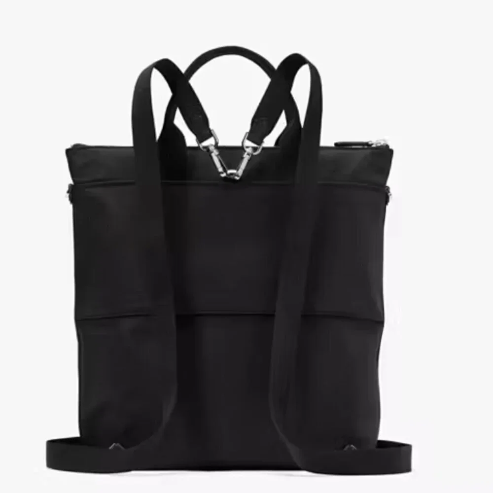 Kate Spade Sam KSNYL Nylon Convertible Tote Backpack Black